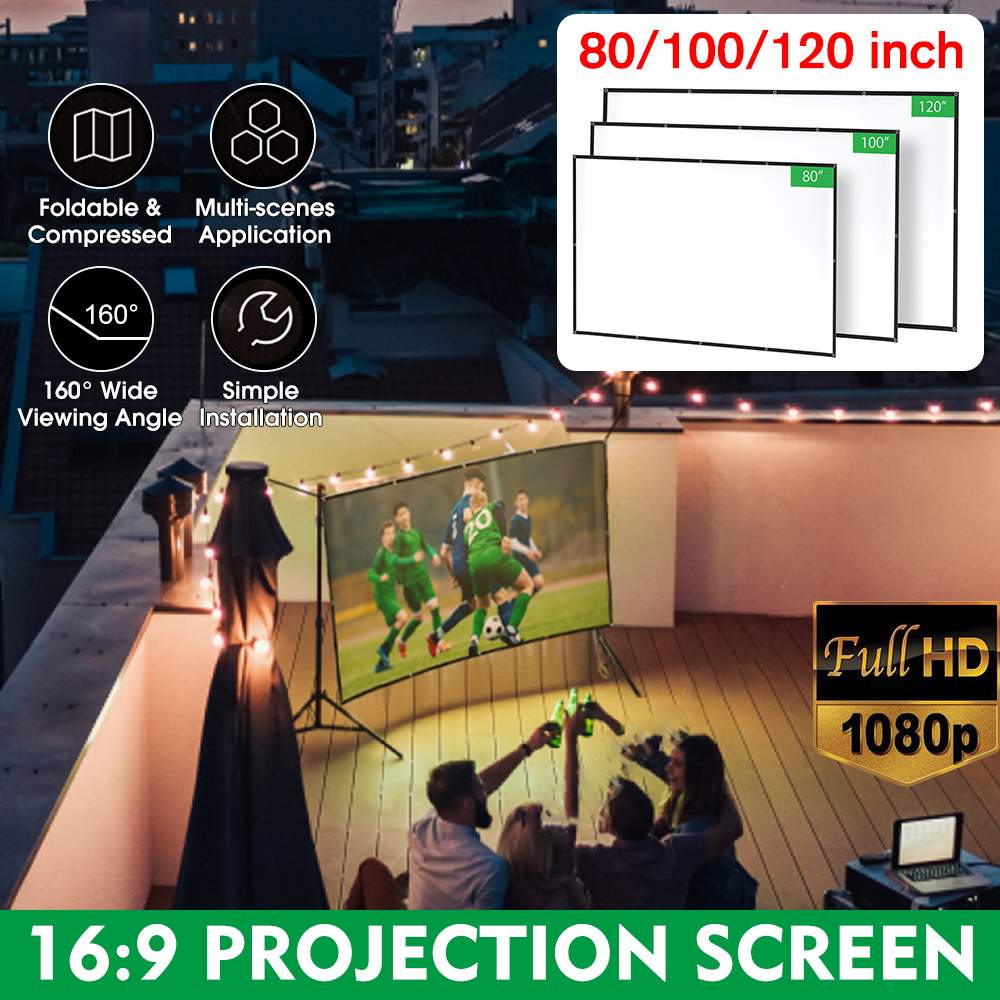 Portable Projector Screen 80/100/120-inch