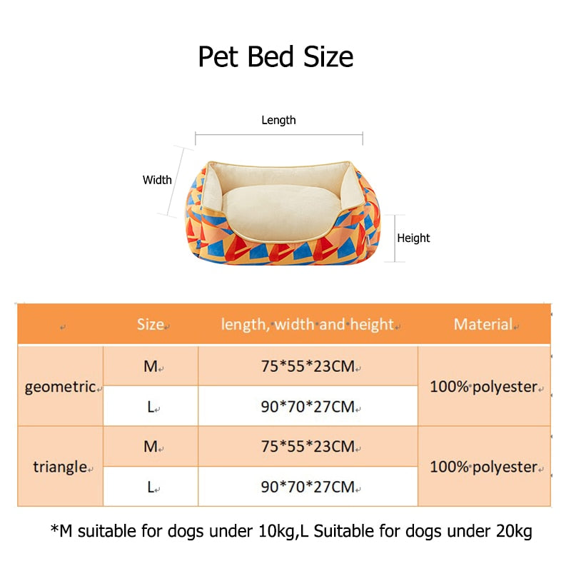 Soft Printed Cozy Pet Bed