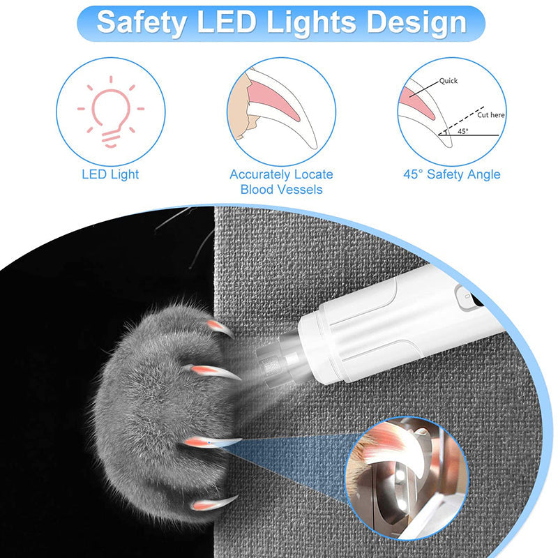 Led Light 2 Speed Pet Nail Grinder