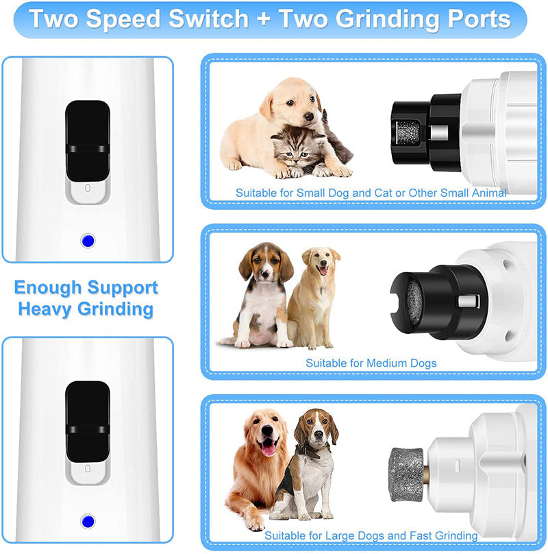 Led Light 2 Speed Pet Nail Grinder
