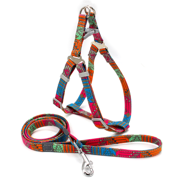 Reflective Nylon Dog Harness & Lead - Bark ¡®n¡¯ Paws