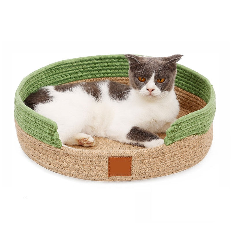 2 In 1 Round Cat Scratcher & Bed