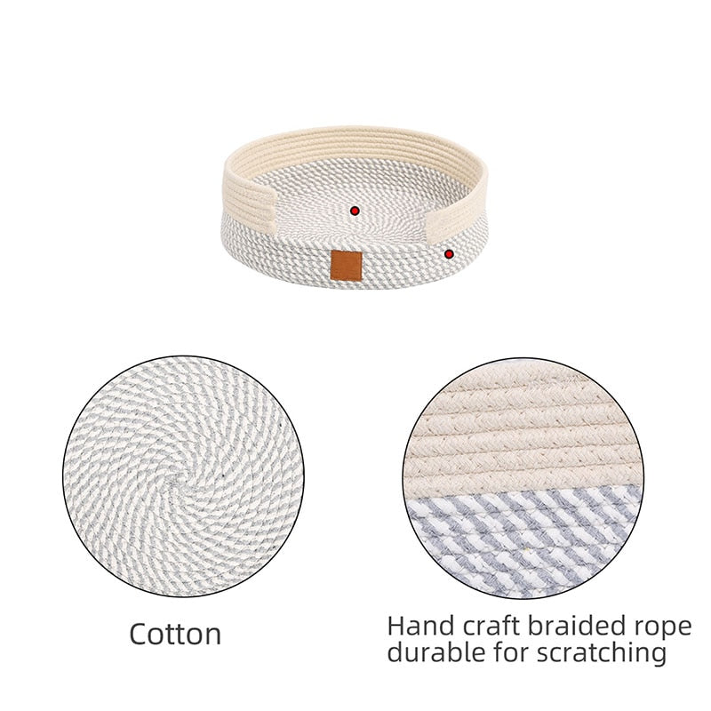 2 In 1 Round Cat Scratcher & Bed