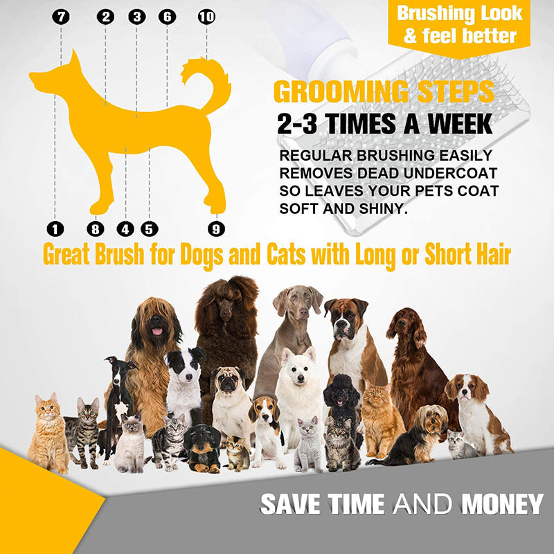 Professional Ergonomic Grooming Dog Brush