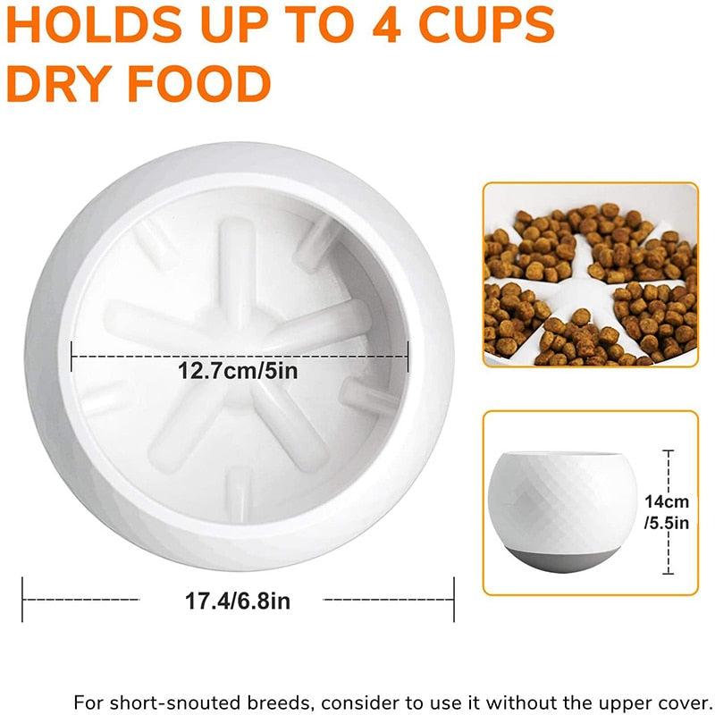 No Spill Slow Feeder Dog Wobbler Bowl