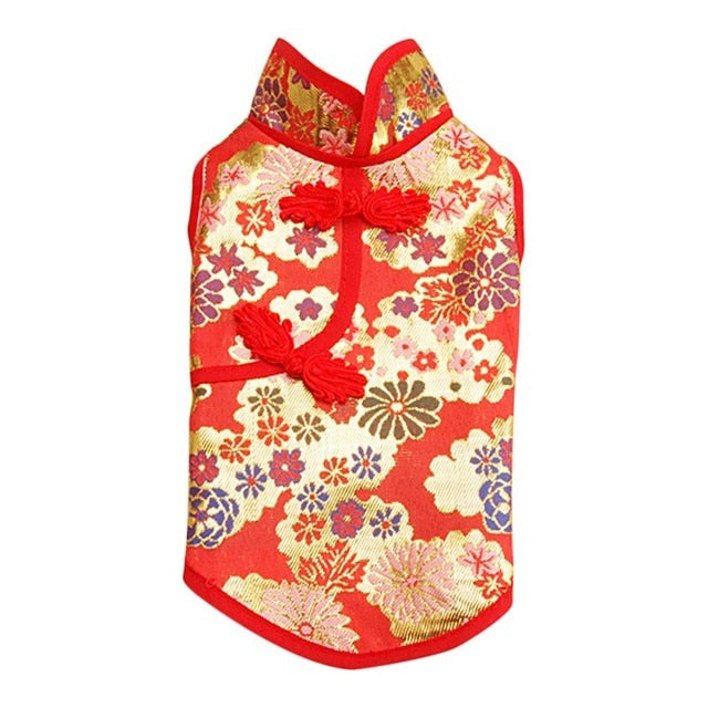 Chinese Cheongsam Dog Clothes