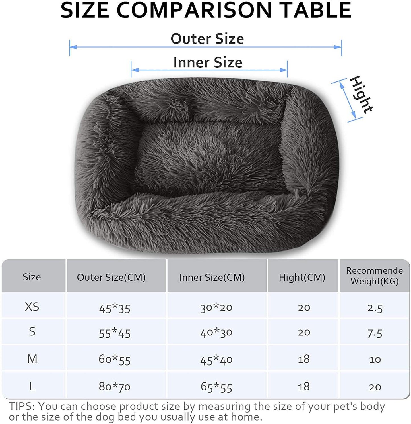 DeepSleep Calming Soft Dog Bed - Bark ‘n’ Paws