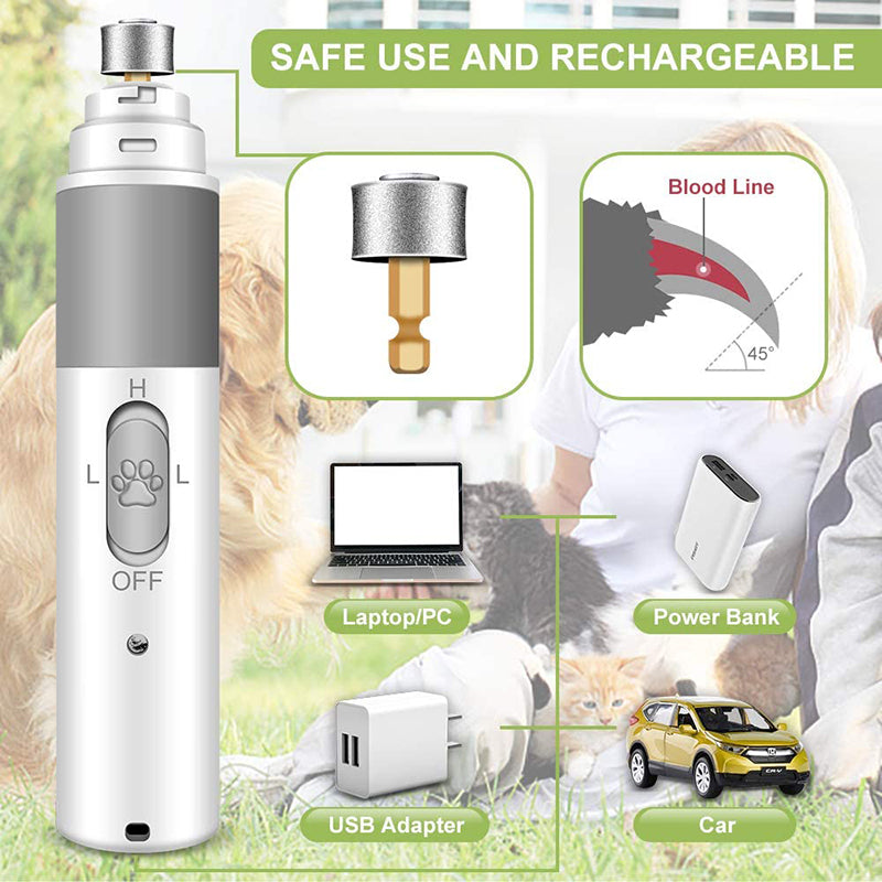 USB Rechargeable Pet Nail Grinder