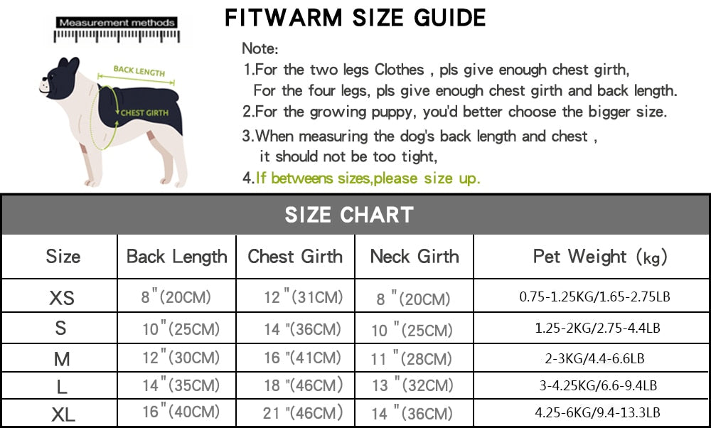 Winter Fleece Puppy Dog Jacket