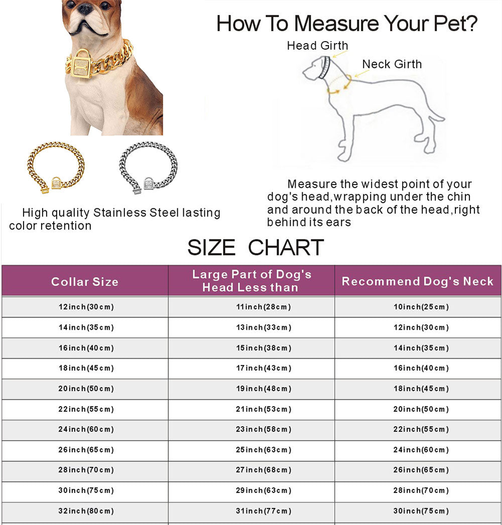 Stainless Steel Luxury Dog Chain