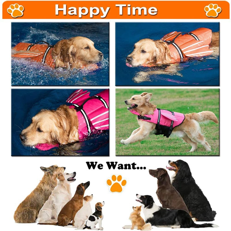 Reflective Fashion Dog Swimming Vest