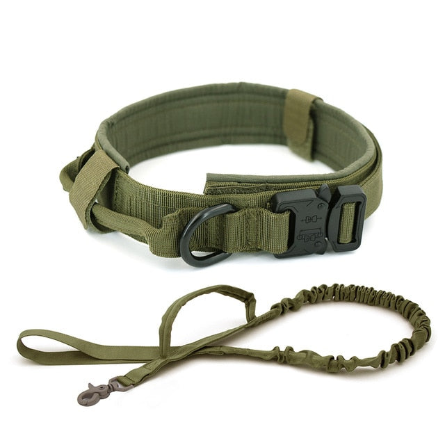 Military Tactical Dog Collar & Leash