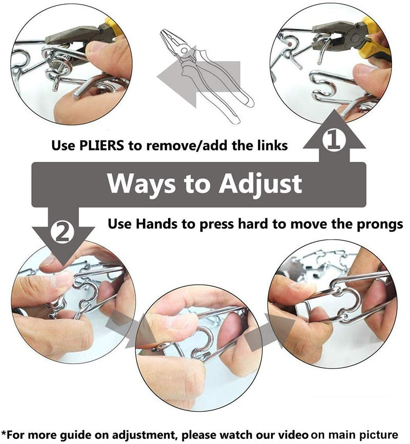 Adjustable Prong Dog Training Collar