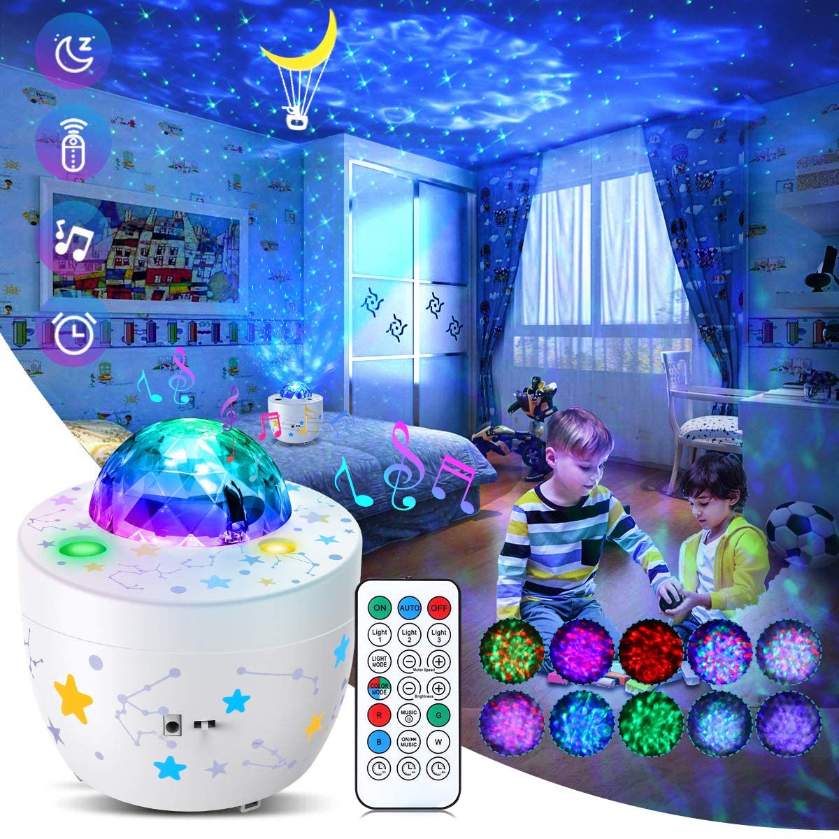 Ocean Wavy Night Light Star Projector
