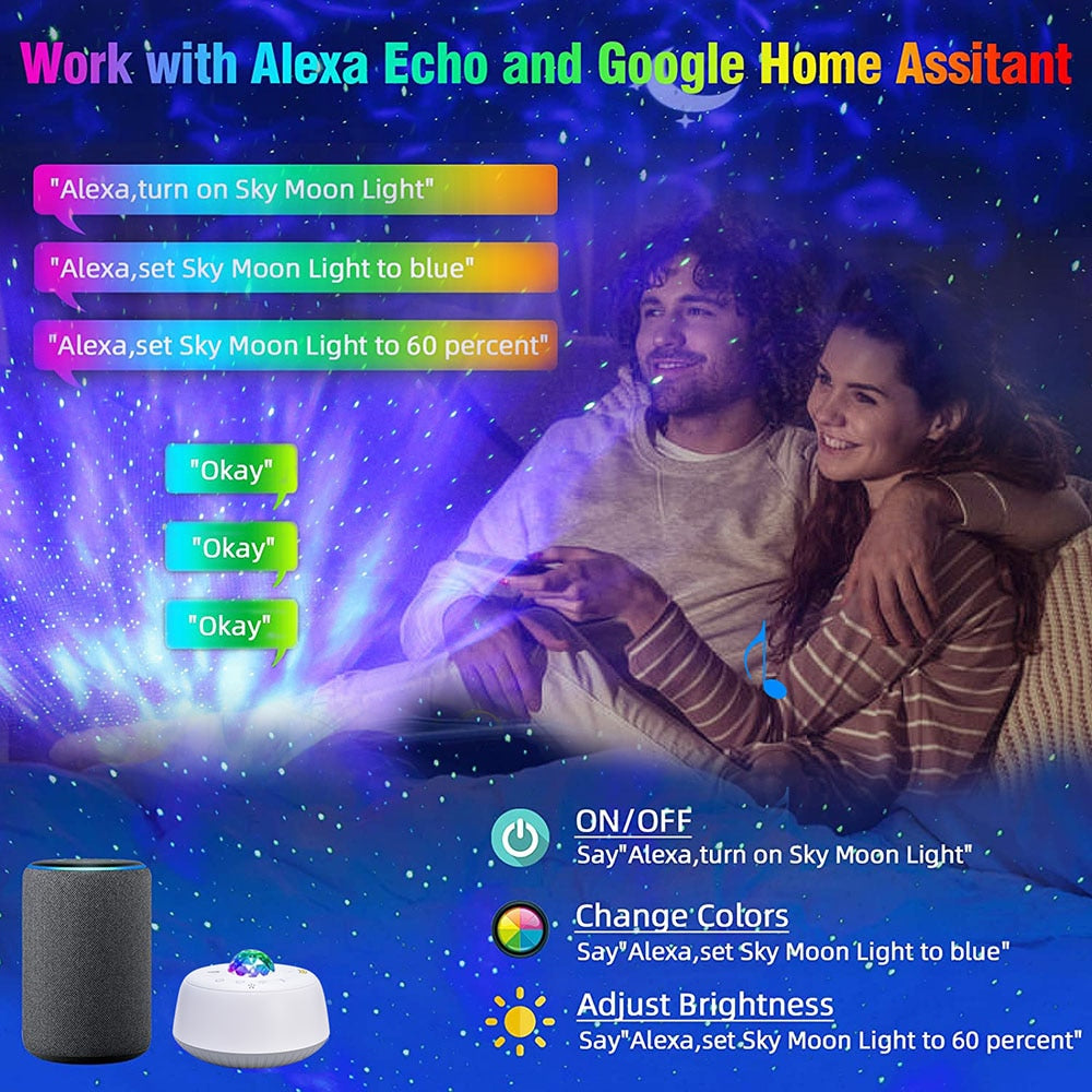 Moon Lamp Wifi Galaxy Projector
