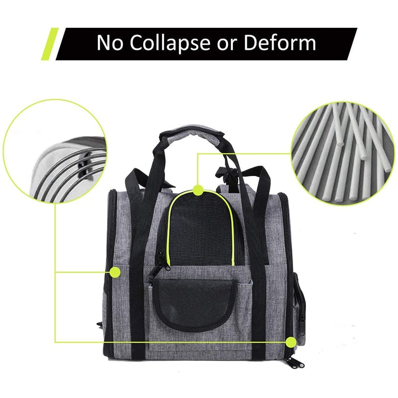 Sturdy Reflective Foldable Dog Carrier