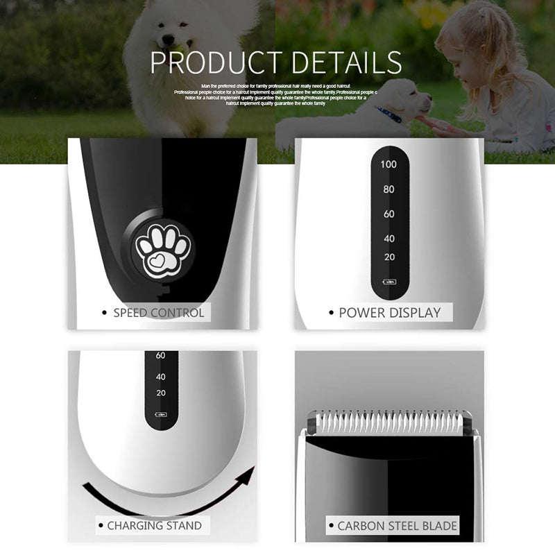 Cordless Low Noise Dog Hair Trimmer
