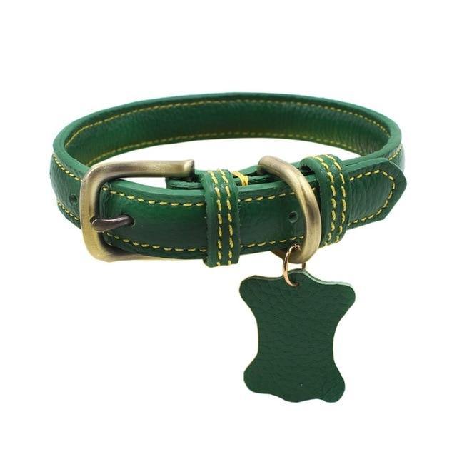 Leather Vintage Dog Collar - Bark ¡®n¡¯ Paws