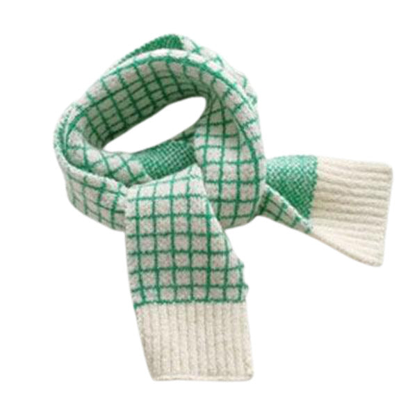 Plaid Knit Scarf Dog Bandana