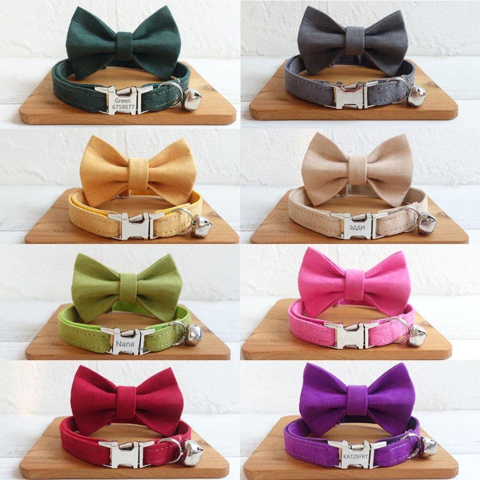 Personalized Bow Tie Small Dog Collar - Bark ¡®n¡¯ Paws
