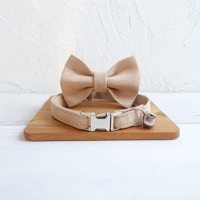 Personalized Bow Tie Small Dog Collar - Bark ¡®n¡¯ Paws
