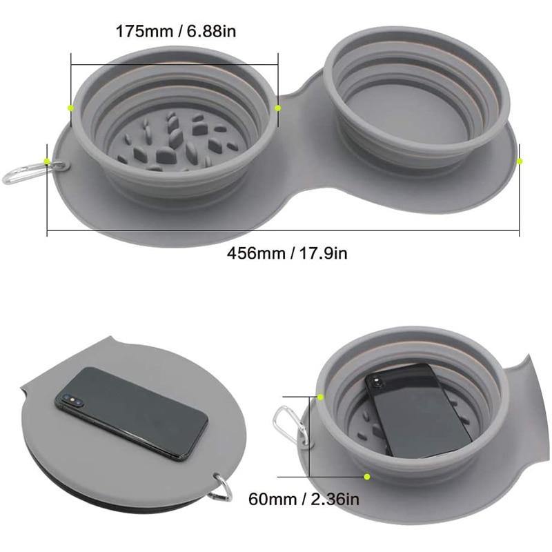 Collapsible Dog Bowl Slow Feeder - Bark ‘n’ Paws