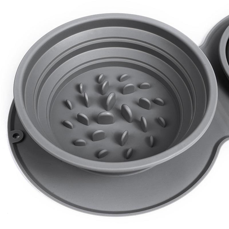 Collapsible Dog Bowl Slow Feeder - Bark ‘n’ Paws
