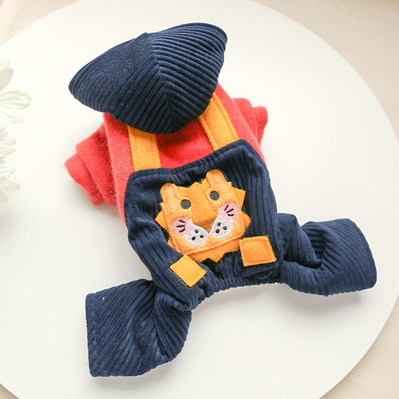 Overall Cute Blue Pants Hoodie