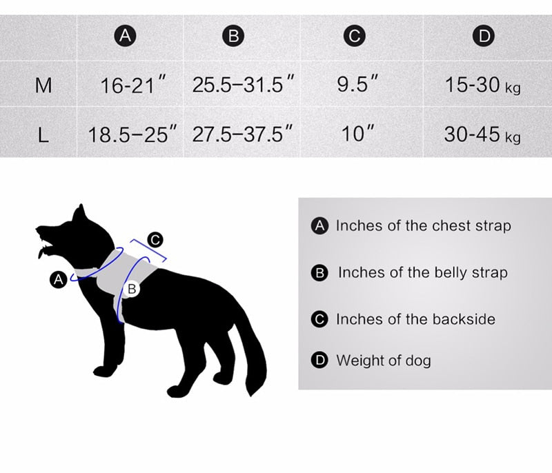 Military Army 1000D Tactical Dog Harness