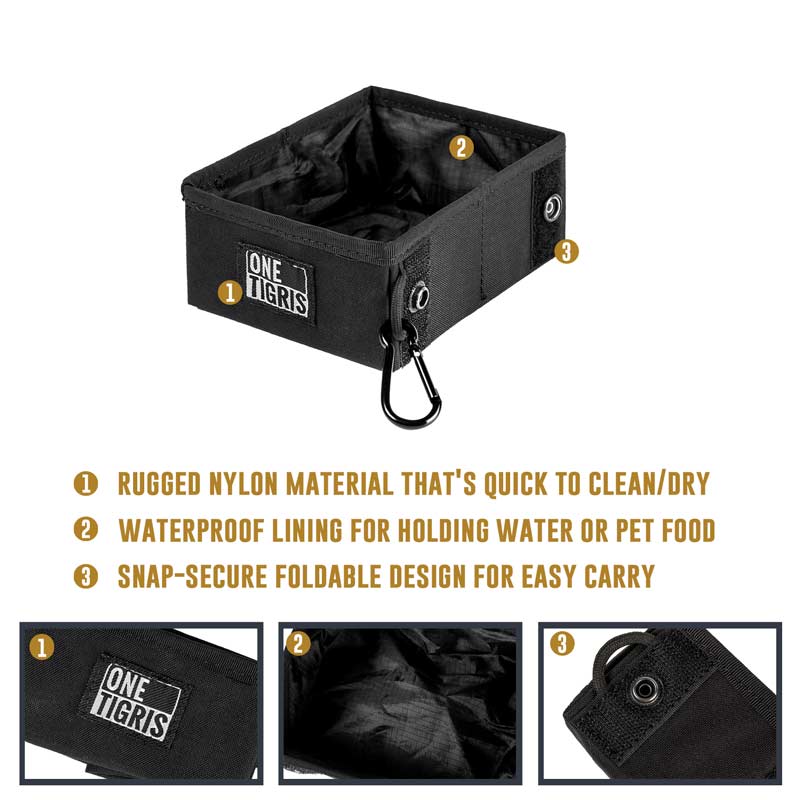 Collapsible Outdoor Tactical Dog Bowl