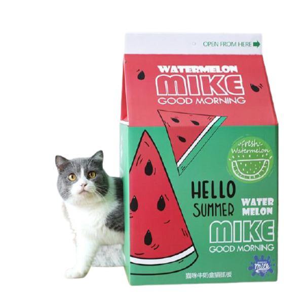 Corrugated Papper Milk Box Cat House - Bark ‘n’ Paws