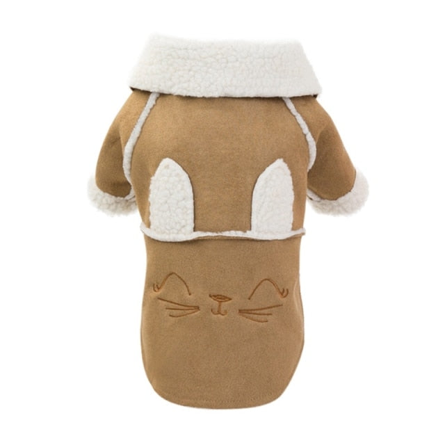 Fashion Suede Warm Dog Hoodie