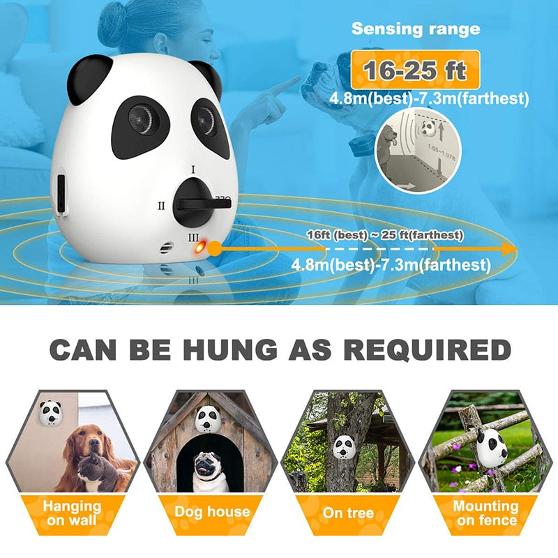 Panda Bear Ultrasonic Dog Anti Barking Device