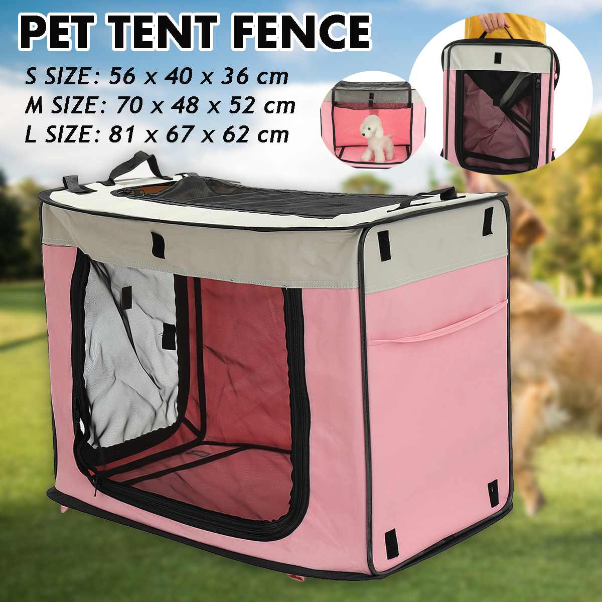 Portable Folding Rectangular Pet Tent
