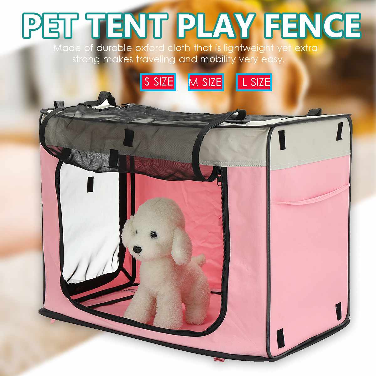 Portable Folding Rectangular Pet Tent