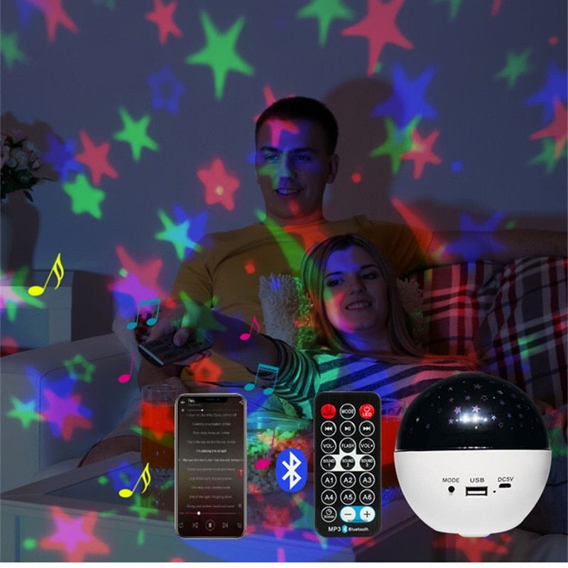 Star Moon Galaxy Night Light Projector