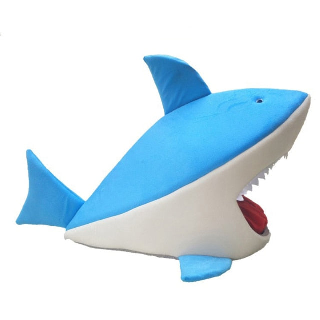 Shark Style Soft Plush Dog House