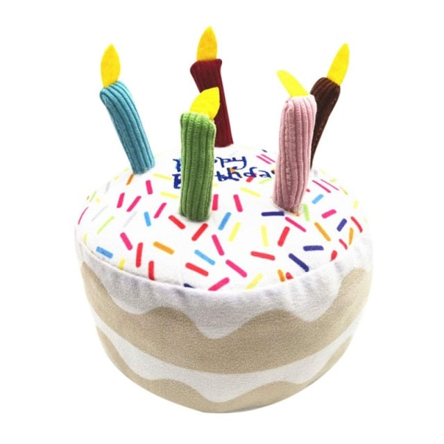 Plush Birthday Cake Dog Toys