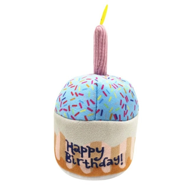 Plush Birthday Cake Dog Toys