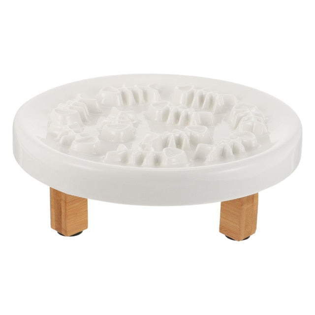 Elevated Ceramic Dog Slow Feeding Bowl
