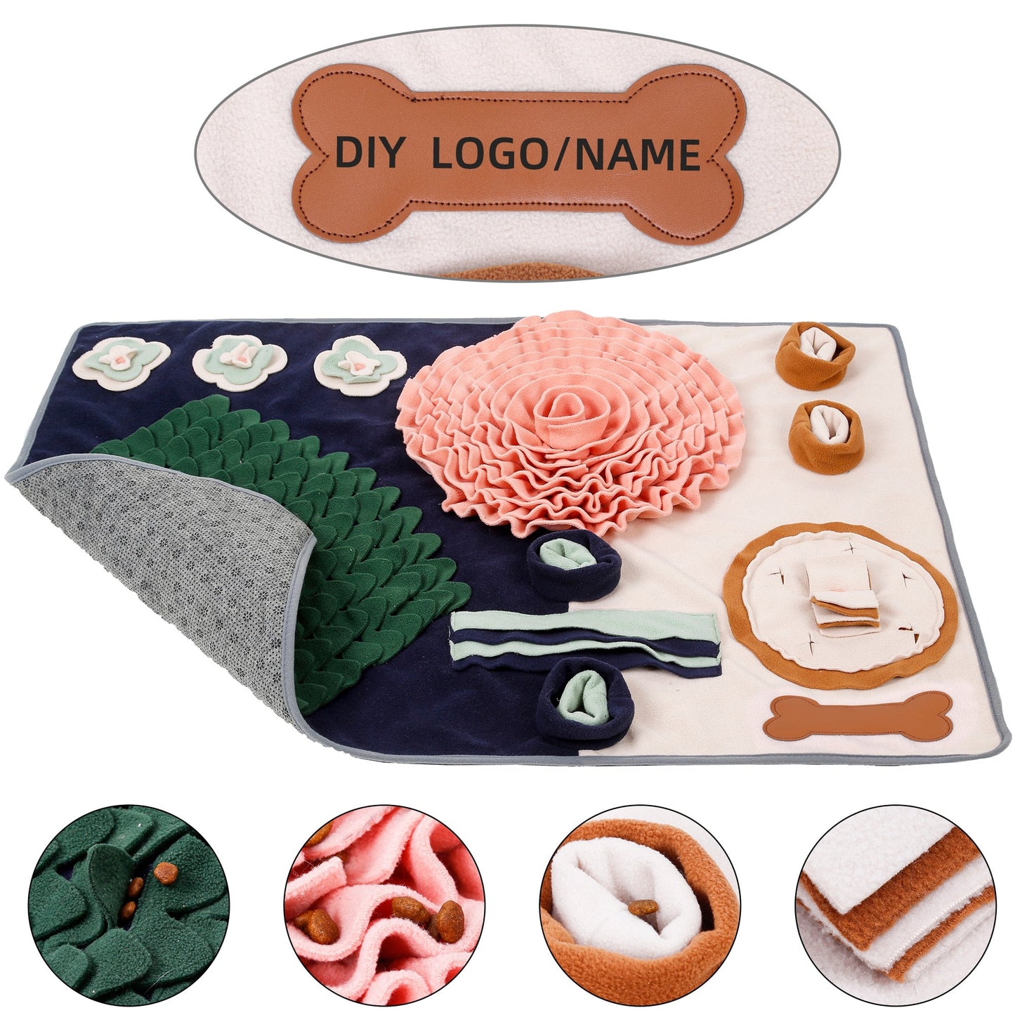 Premium Personalized Name Pet Snuffle Mat