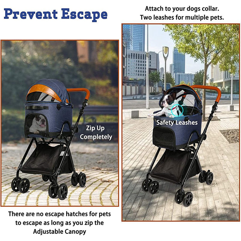 Luxury 2 In 1 Folding Pet Stroller