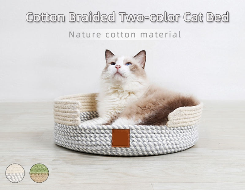 2 In 1 Round Cat Scratcher & Bed