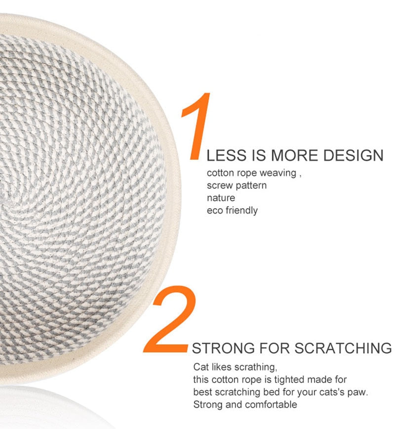 2 In 1 Round Cat Scratcher & Bed