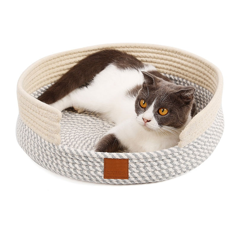 2 In 1 Round Cat Scratcher & Bed