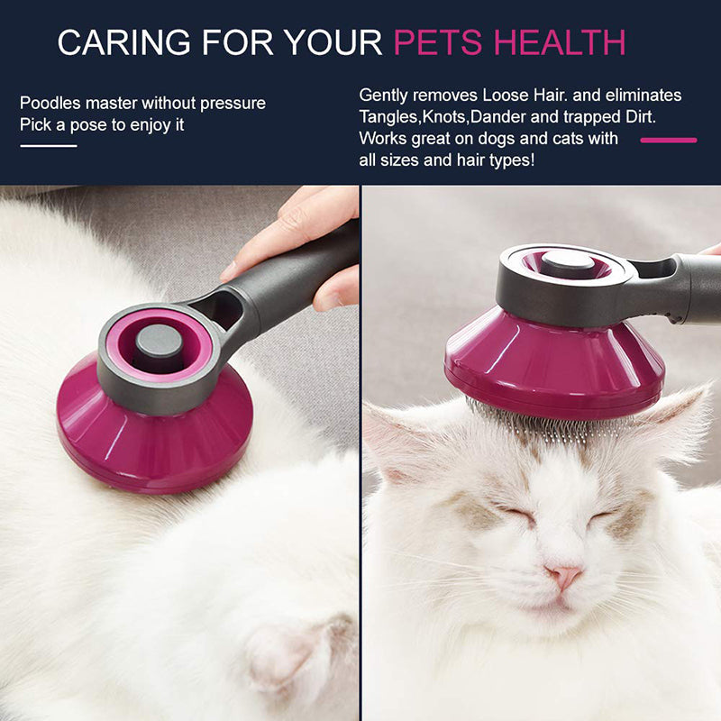 Self Cleaning Slicker Dog Shedding Brush