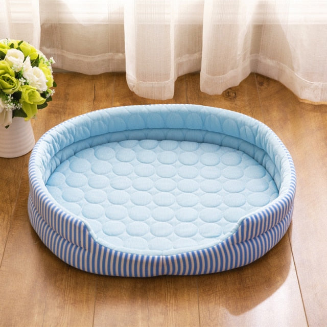 Summer Dog Ice Silk Cooling Beds