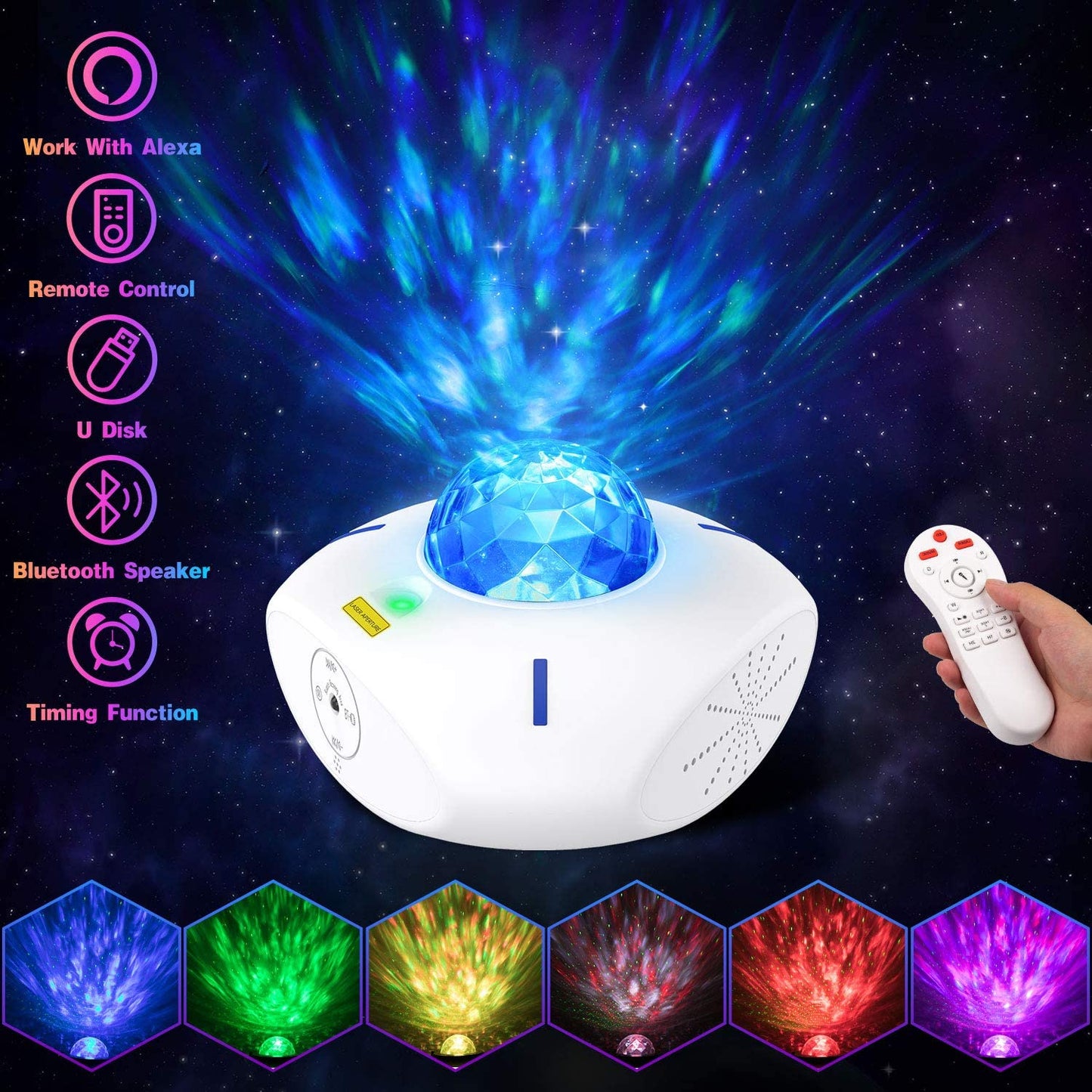 Smart WiFi Galaxy Star Sky Projector