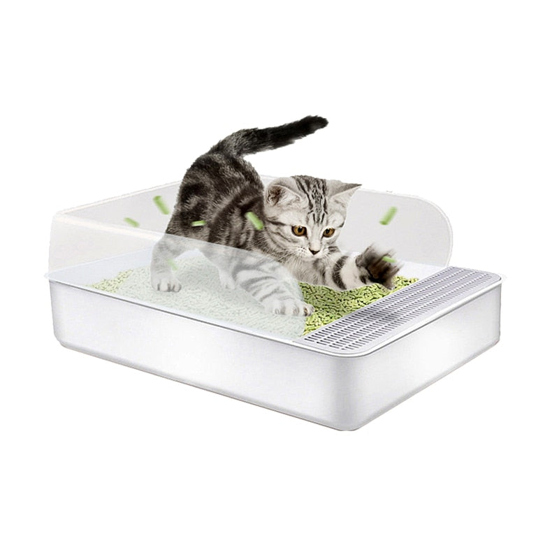 Semi Closed Pet Cat Litter Box