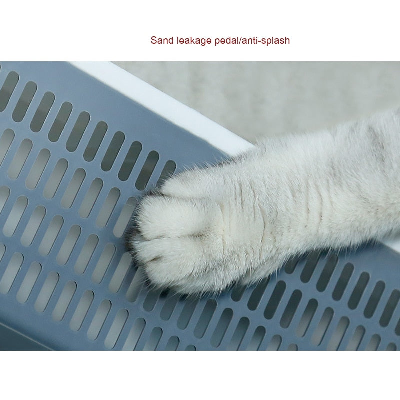 Semi Closed Pet Cat Litter Box